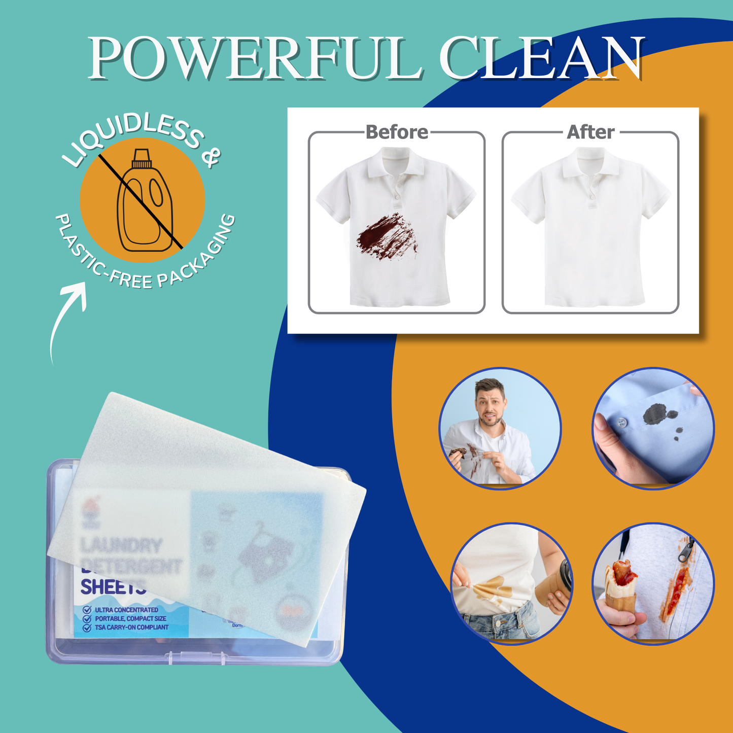 Travel Laundry Gift Set – 5-Piece Bundle with Laundry Detergent Sheets (Fresh Linen Scent), Lightweight Clothesline, Sink Stopper, Foldable Laundry Bag, Canvas Carry Bag & Breathable Frosted Zip Pouch