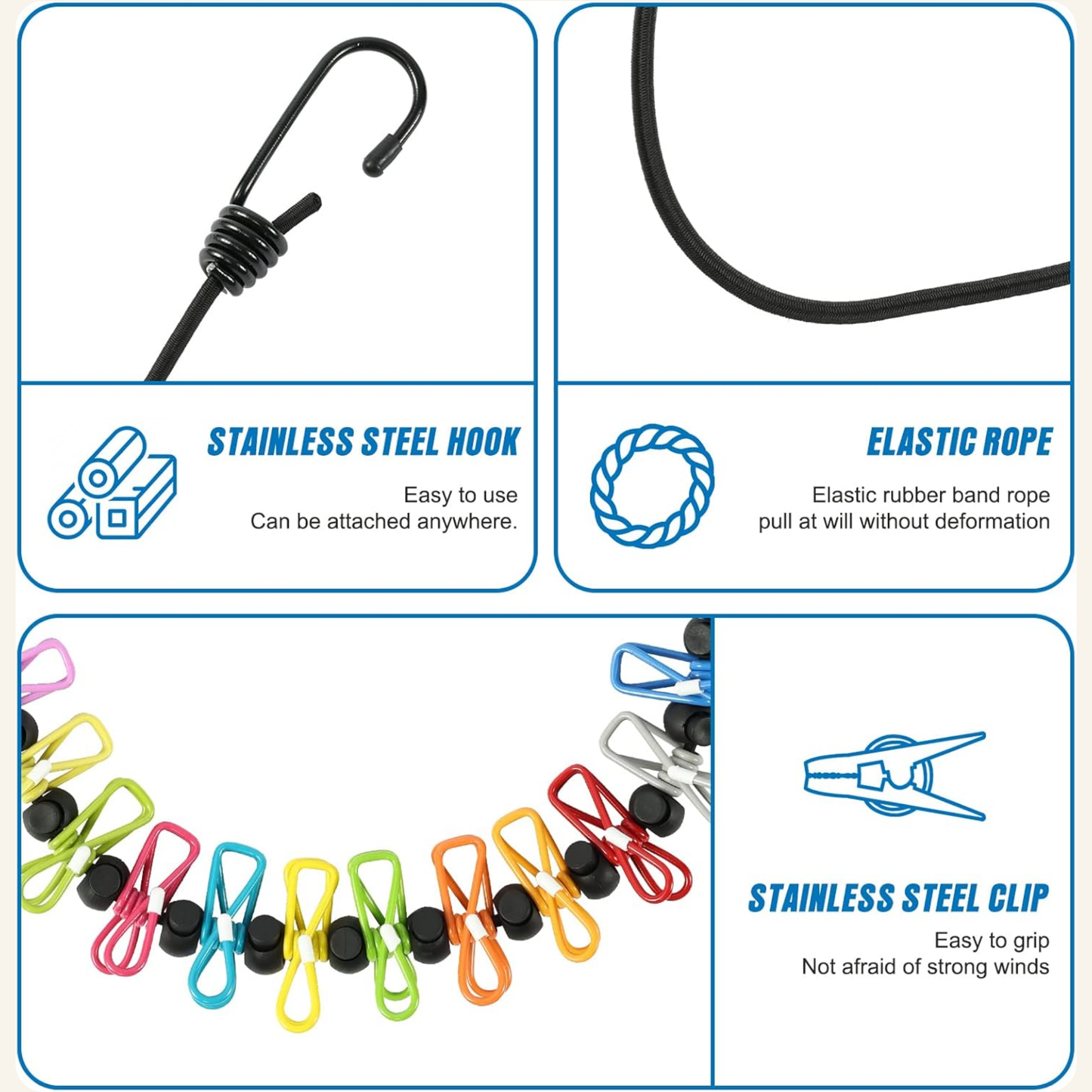 Travel Essentials Laundry Kit: Laundry Detergent Sheets, Foldable Laundry Bag, Portable Indoor/Outdoor Clothesline