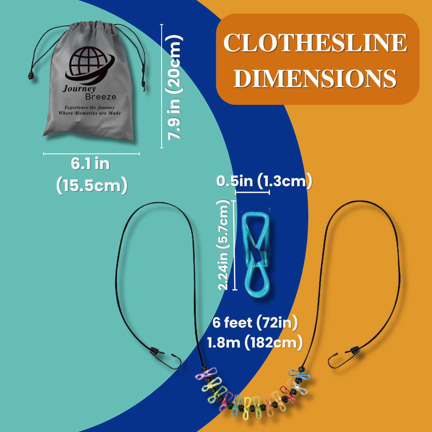 Travel Essentials Laundry Kit: Laundry Detergent Sheets, Foldable Laundry Bag, Portable Indoor/Outdoor Clothesline