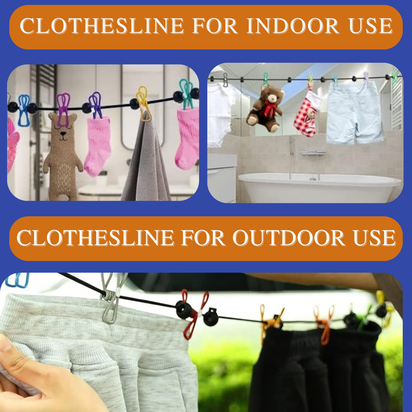 Travel Essentials Laundry Kit: Laundry Detergent Sheets, Foldable Laundry Bag, Portable Indoor/Outdoor Clothesline