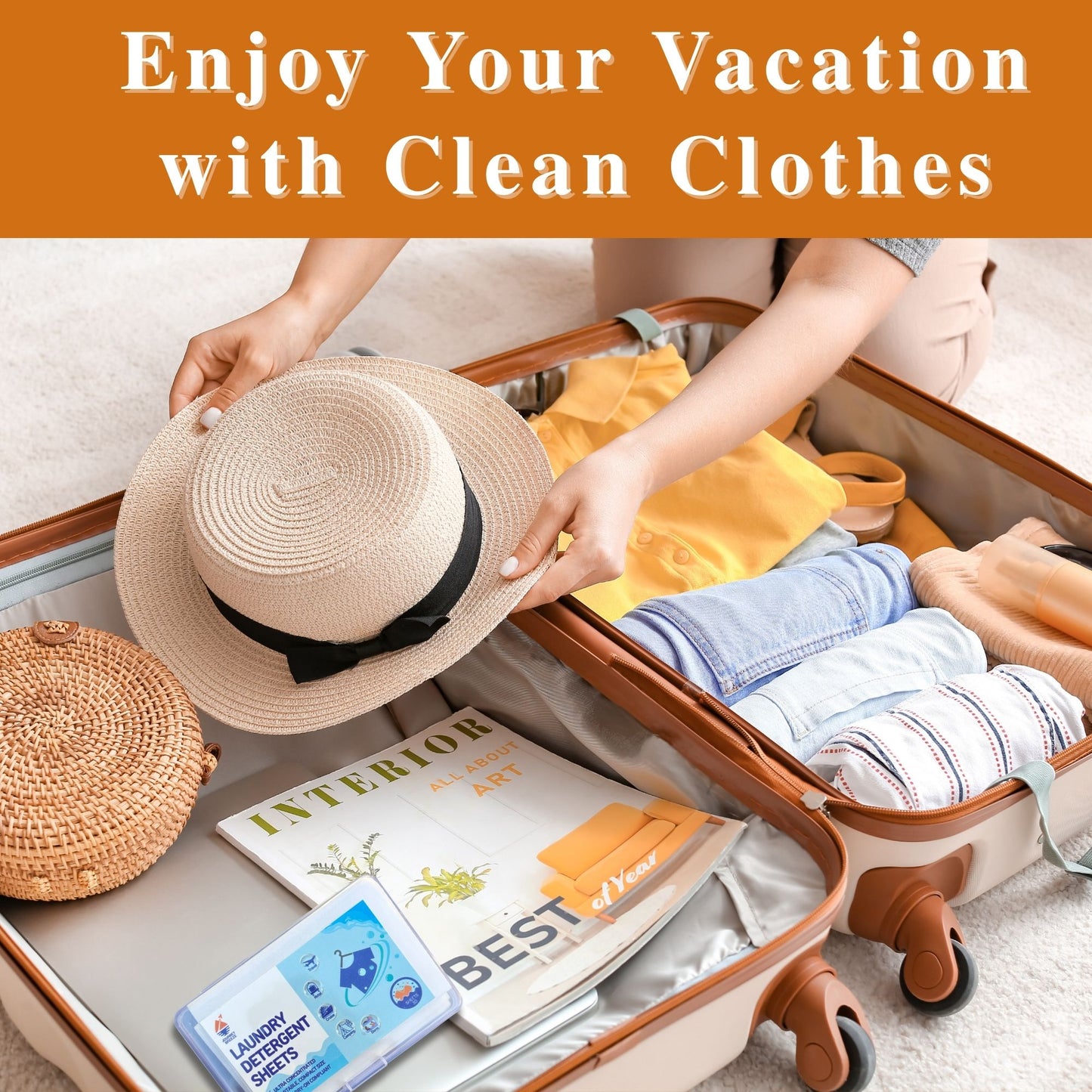 Travel Laundry Detergent Sheets Easy to Use, Both for Washing Machine & Hand-Washing - 30 Sheets