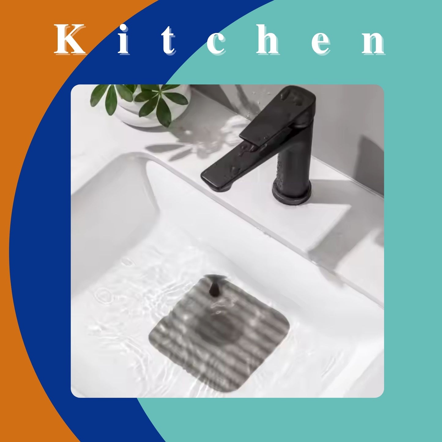 2 Pack-Silicone Sink Stopper for Kitchen, Shower Overflow, Bath Tub Cover Water Stopper-Bath & Toilet Supplies for Odor-Free Home Transparent Silicone Pad