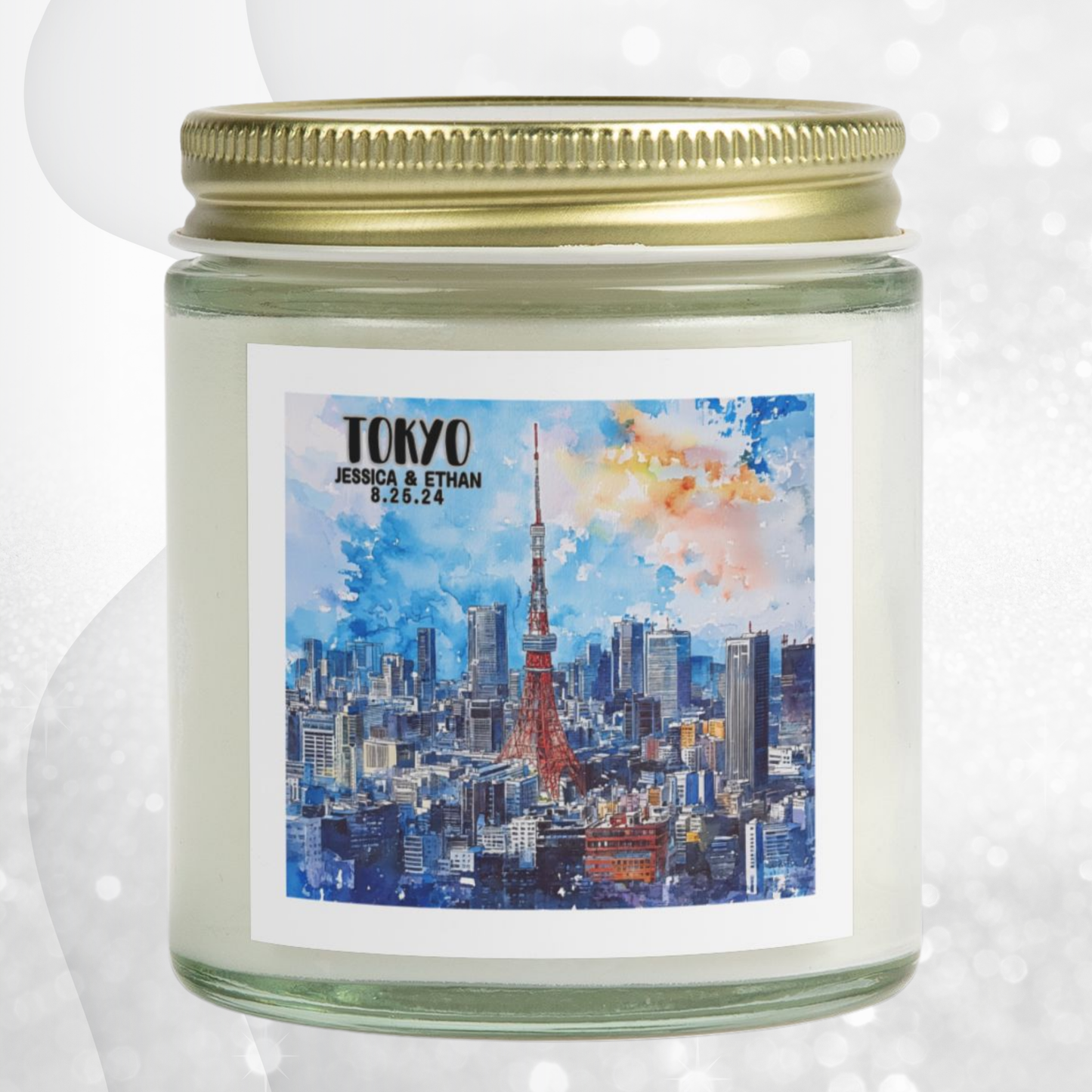 Tokyo Travel Candle Personalized, Traveler Gift Keepsake Candle, Memories of Travel Collection, Traveler Gift Family Vacation Keepsake