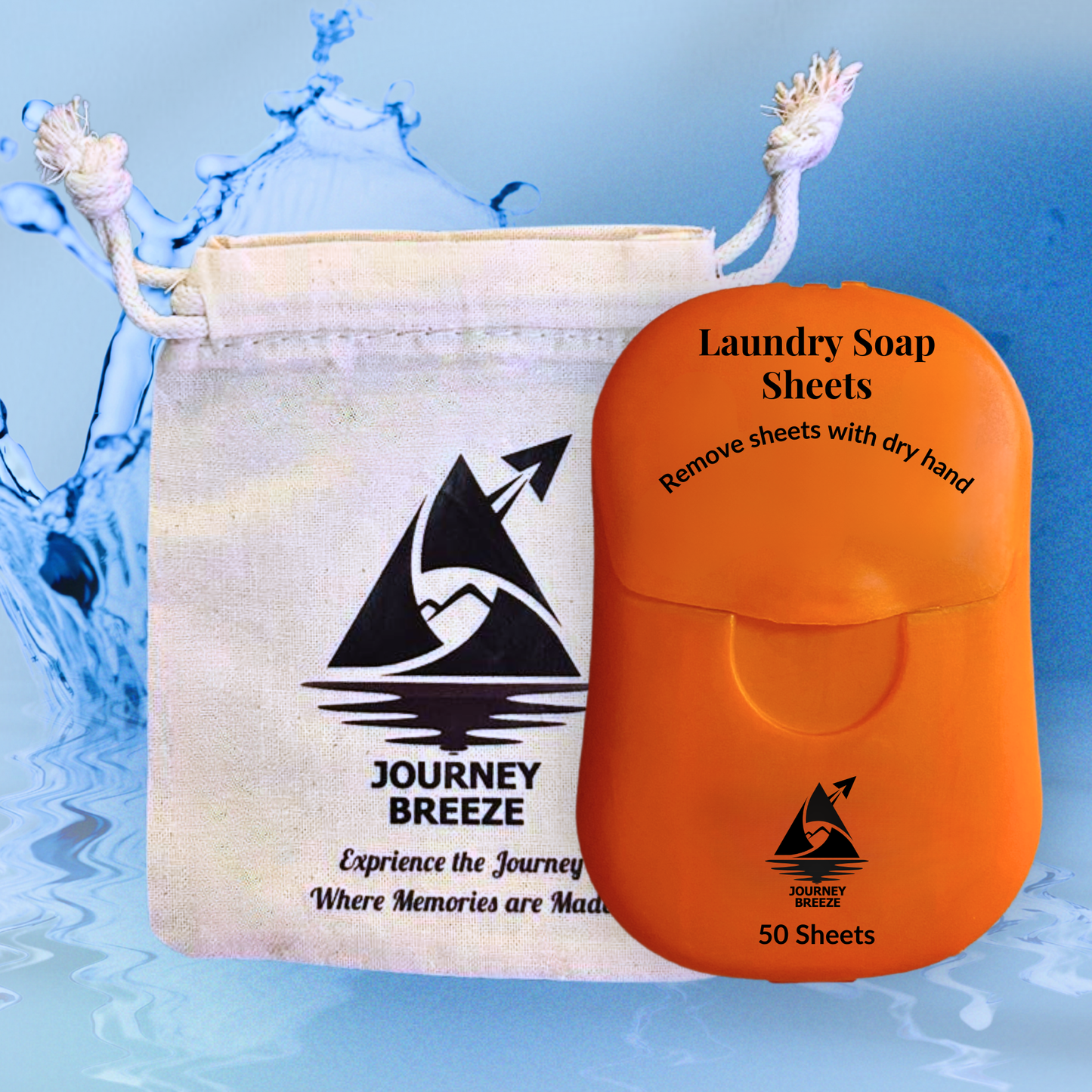Travel Laundry Detergent Sheets - Pocket Size (50 Sheets)