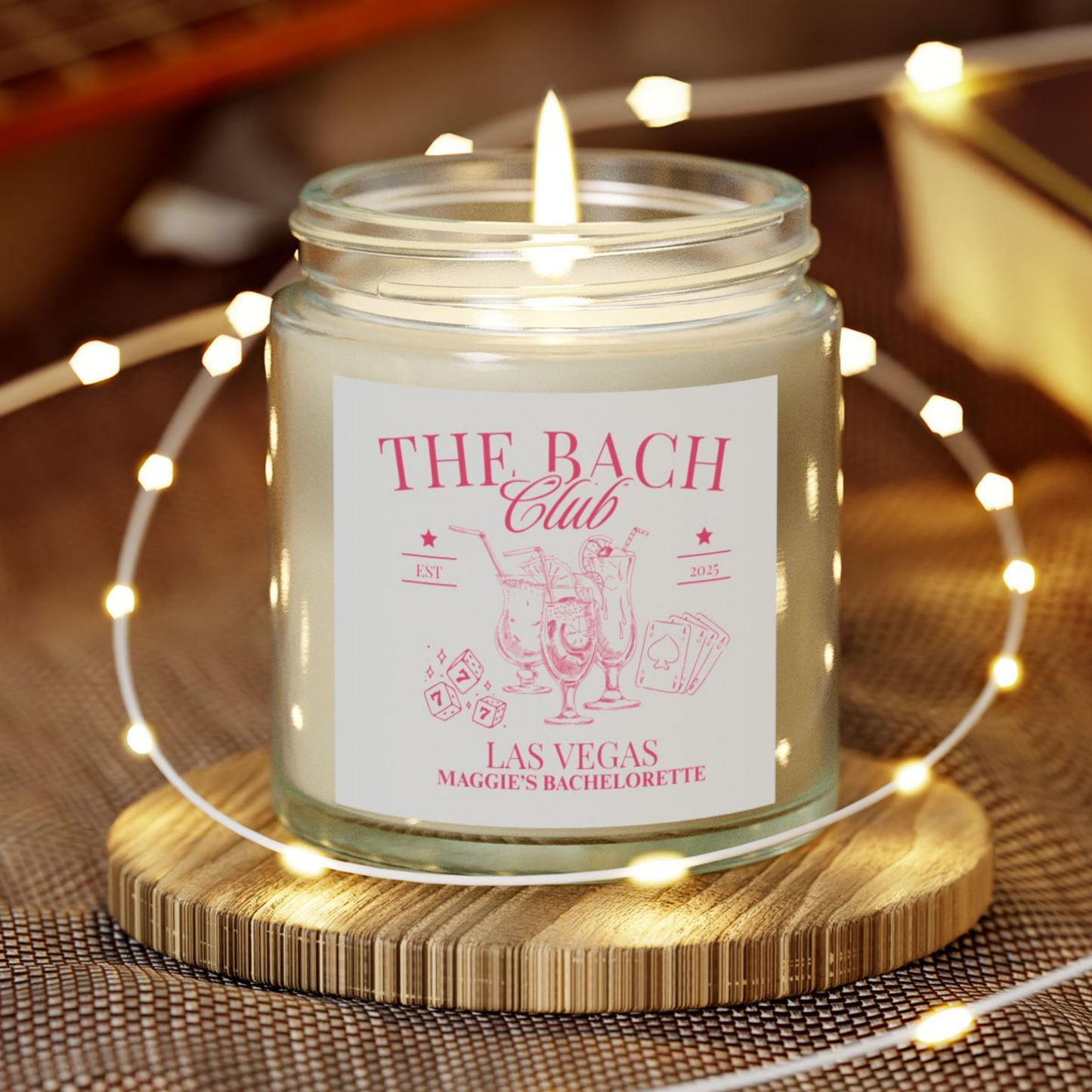 Personalized Las Vegas Bachelorette Candle, Bridesmaid Candle Gift, Vegas Before the Vows, Wedding Candle, Bachelorette Party Gift Bride