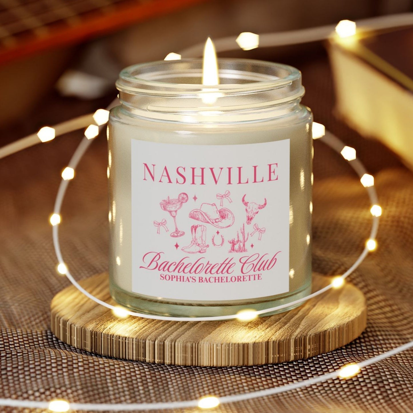 Nashville Bachelorette Candle, Bridesmaid Candle Gift, Wedding Candle, Bachelorette Party Gift Bride