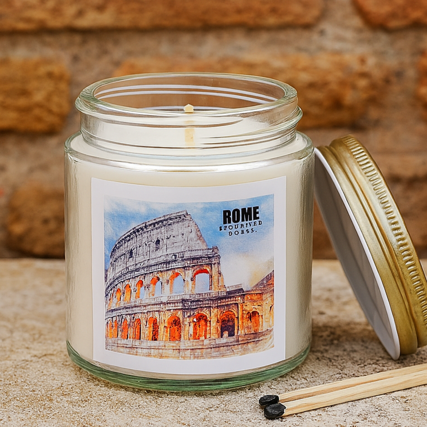 Rome Travel Candle Personalized, Traveler Gift Keepsake Candle, Memories of Travel Collection, Traveler Gift Family Vacation Keepsake