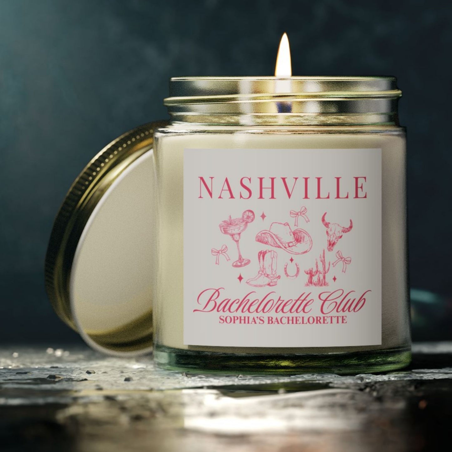 Nashville Bachelorette Candle, Bridesmaid Candle Gift, Wedding Candle, Bachelorette Party Gift Bride