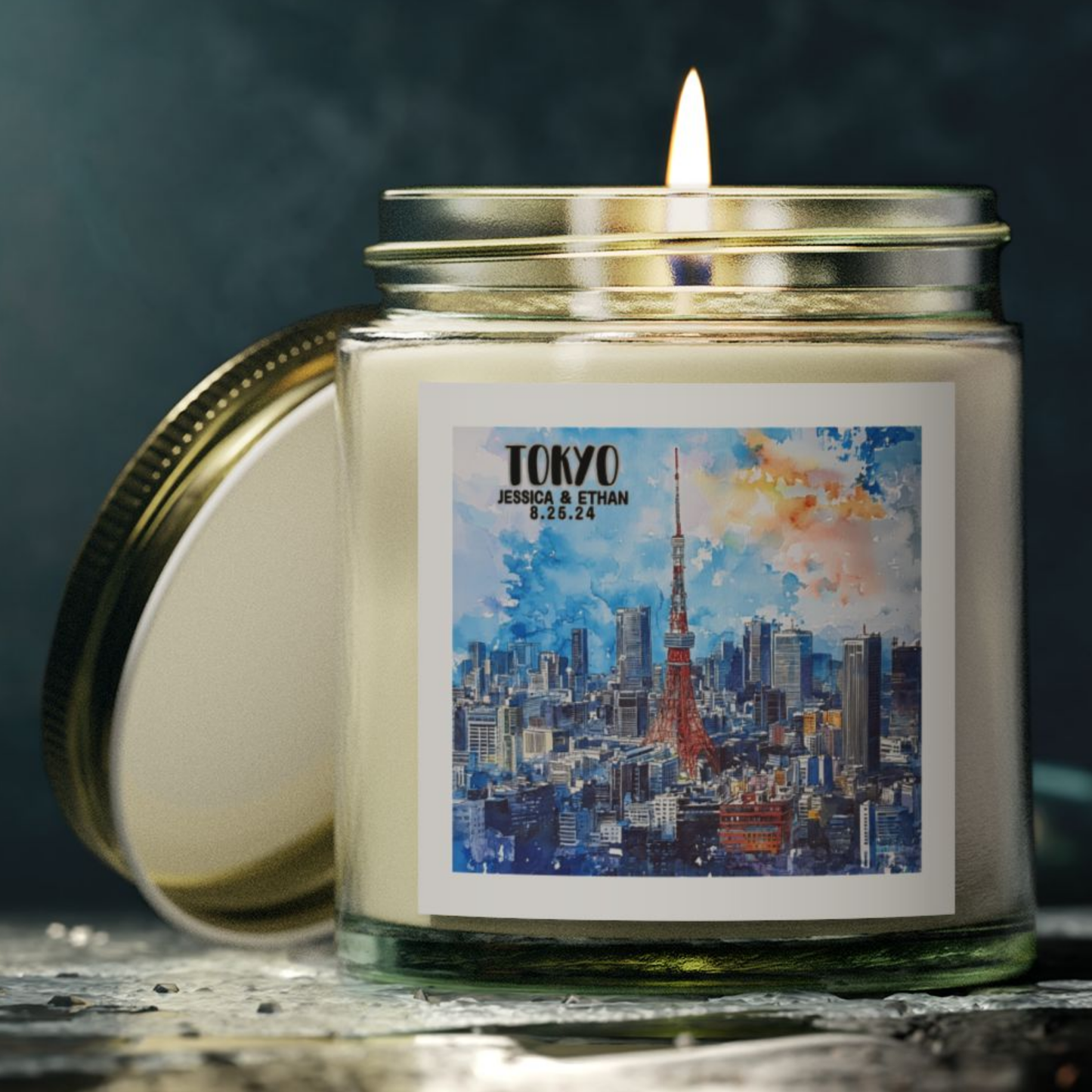 Tokyo Travel Candle Personalized, Traveler Gift Keepsake Candle, Memories of Travel Collection, Traveler Gift Family Vacation Keepsake