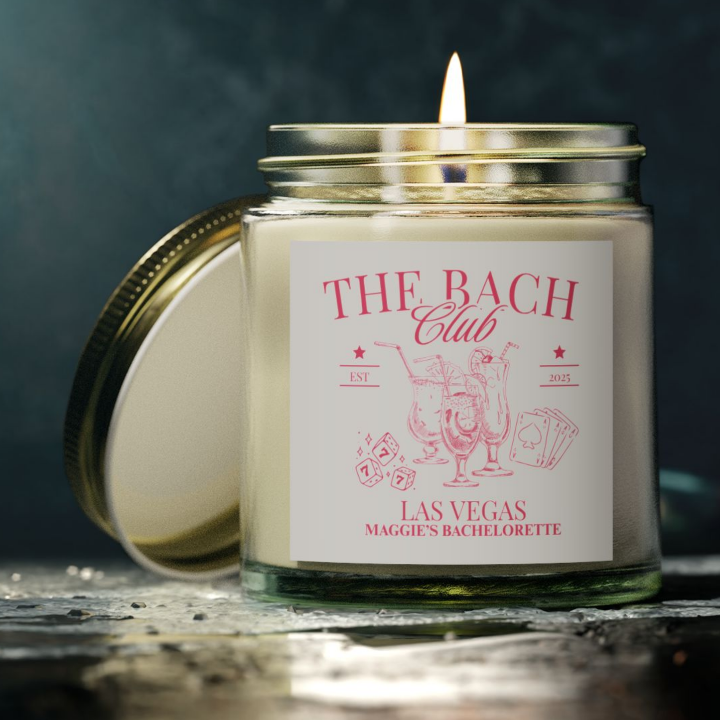 Personalized Las Vegas Bachelorette Candle, Bridesmaid Candle Gift, Vegas Before the Vows, Wedding Candle, Bachelorette Party Gift Bride