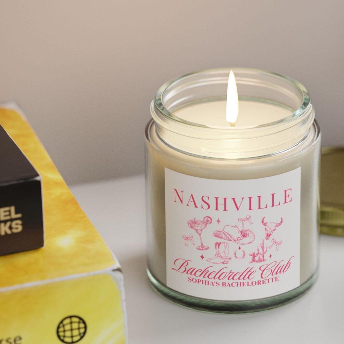 Nashville Bachelorette Candle, Bridesmaid Candle Gift, Wedding Candle, Bachelorette Party Gift Bride