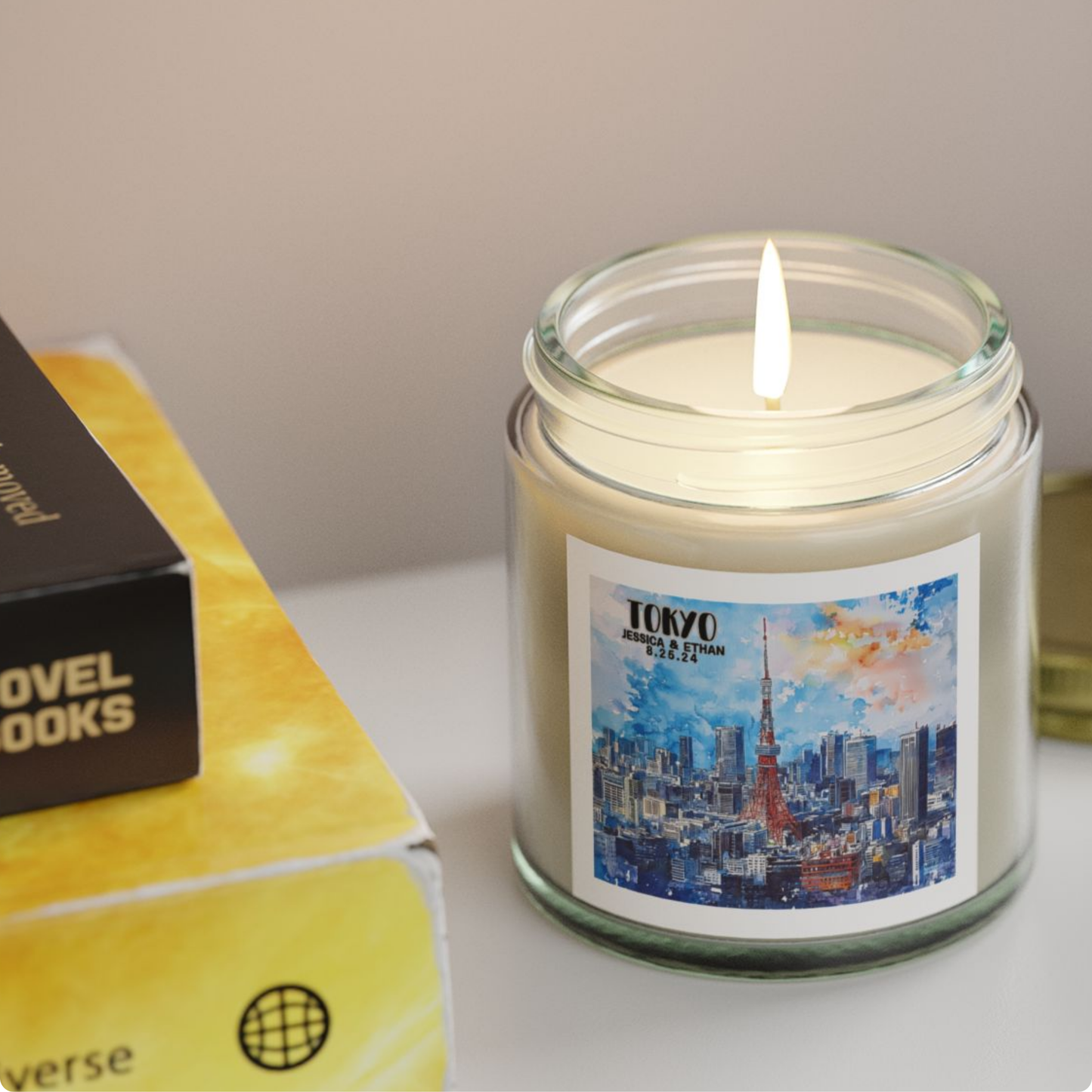 Tokyo Travel Candle Personalized, Traveler Gift Keepsake Candle, Memories of Travel Collection, Traveler Gift Family Vacation Keepsake