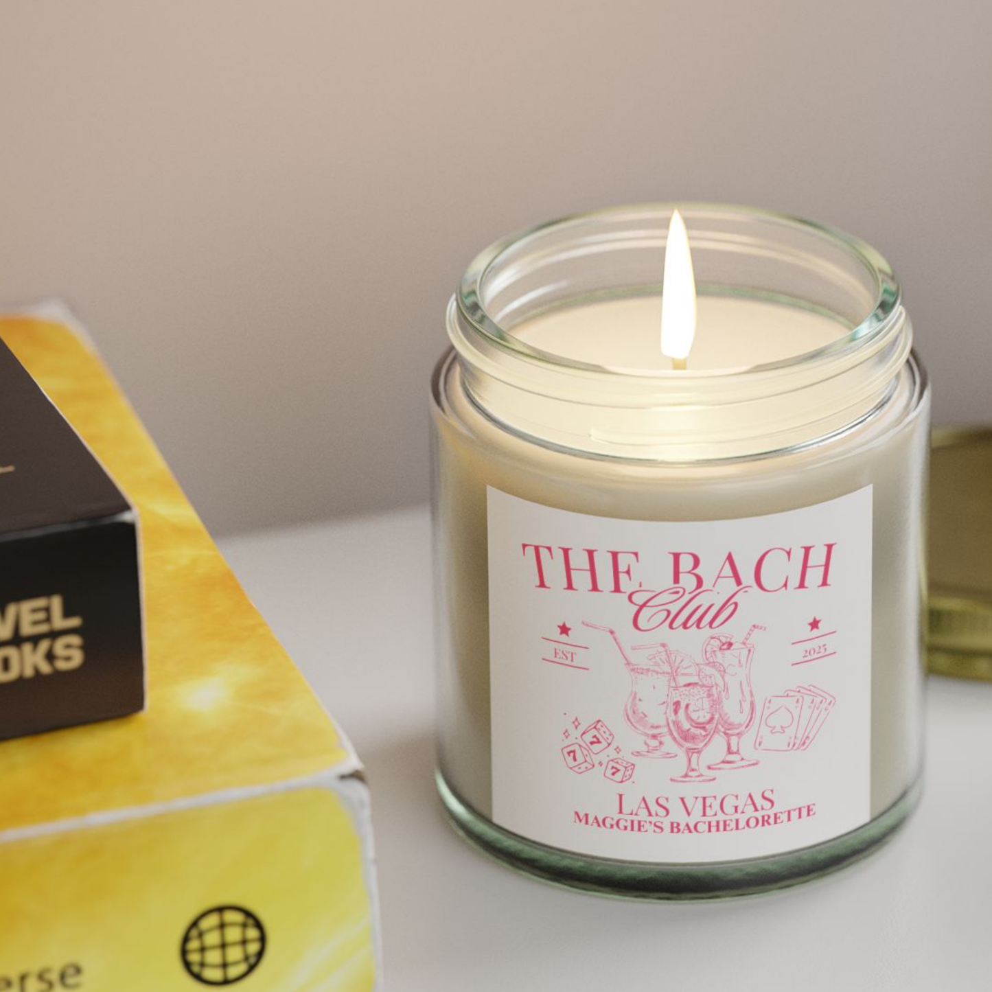 Personalized Las Vegas Bachelorette Candle, Bridesmaid Candle Gift, Vegas Before the Vows, Wedding Candle, Bachelorette Party Gift Bride