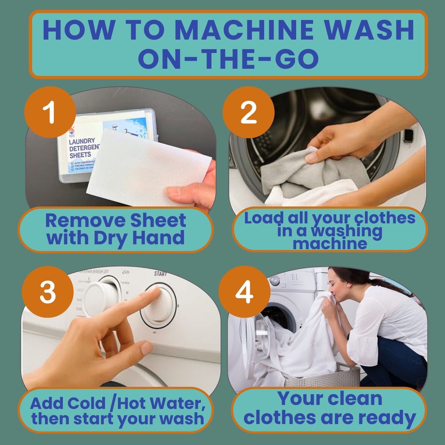 Travel Laundry Detergent Sheets – Hand & Machine Wash, TSA-Friendly | Journey Breeze