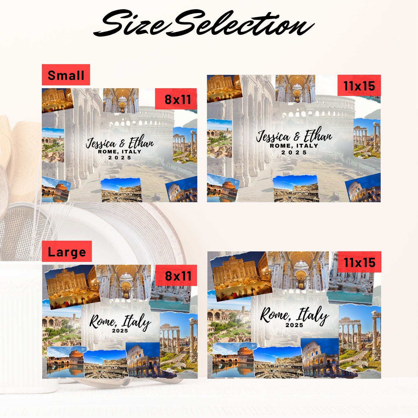 Rome Italy Personalized Glass Cutting Board, Tempered Glass Cutting Board, Food Cutting Board, Housewarming Gift, Travel Destination
