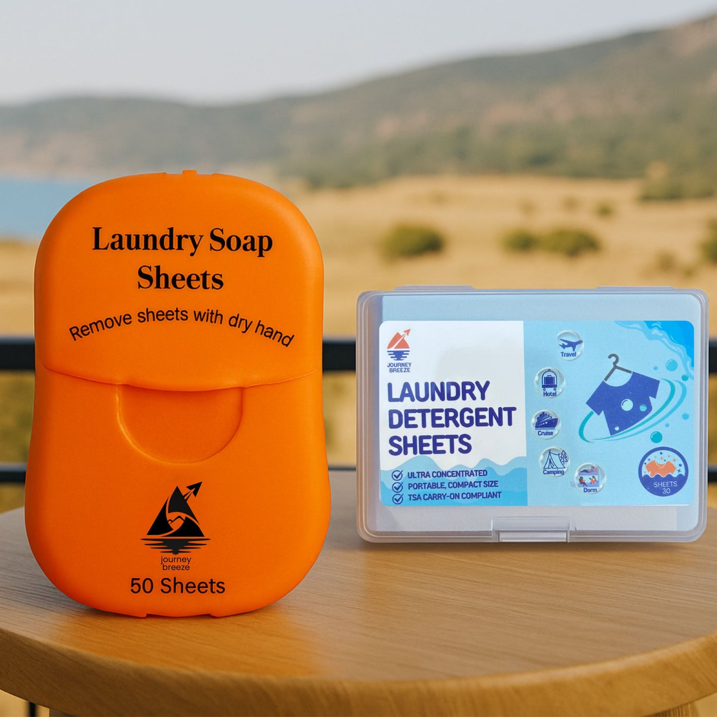 Travel Laundry Detergent Sheets - 2 Sizes for Sink Wash or Machine Wash