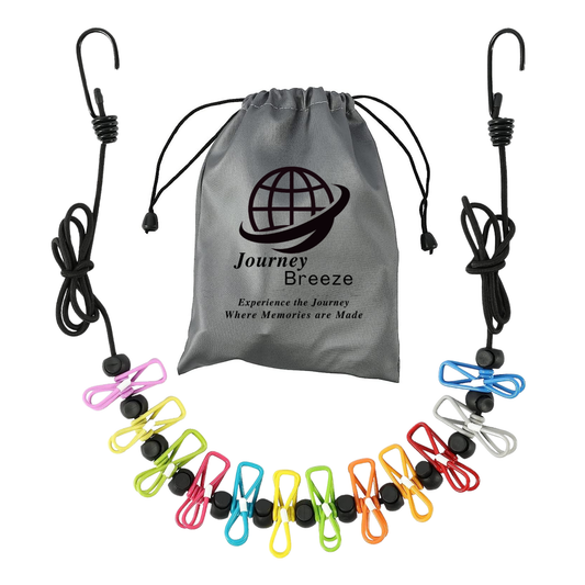Retractable Portable Clothesline with 12 Clothes Clips for Indoor and Outdoor Laundry Drying Line