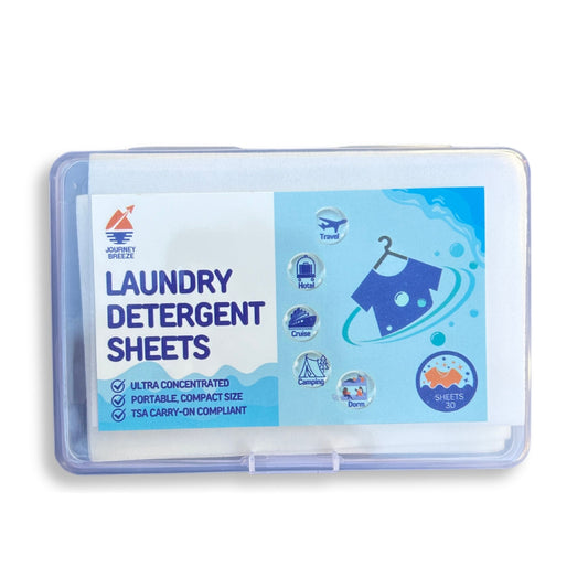 Travel Laundry Detergent Sheets Easy to Use, Both for Washing Machine & Hand-Washing - 30 Sheets