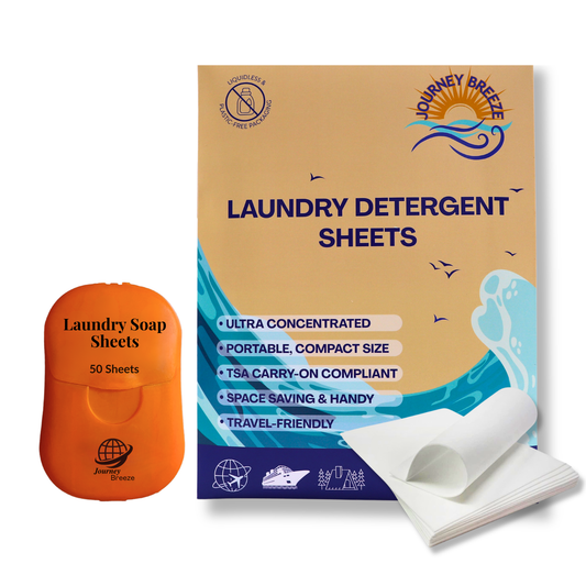 Travel Laundry Detergent Sheets Kit – Hand & Machine Wash, TSA-Friendly | Journey Breeze