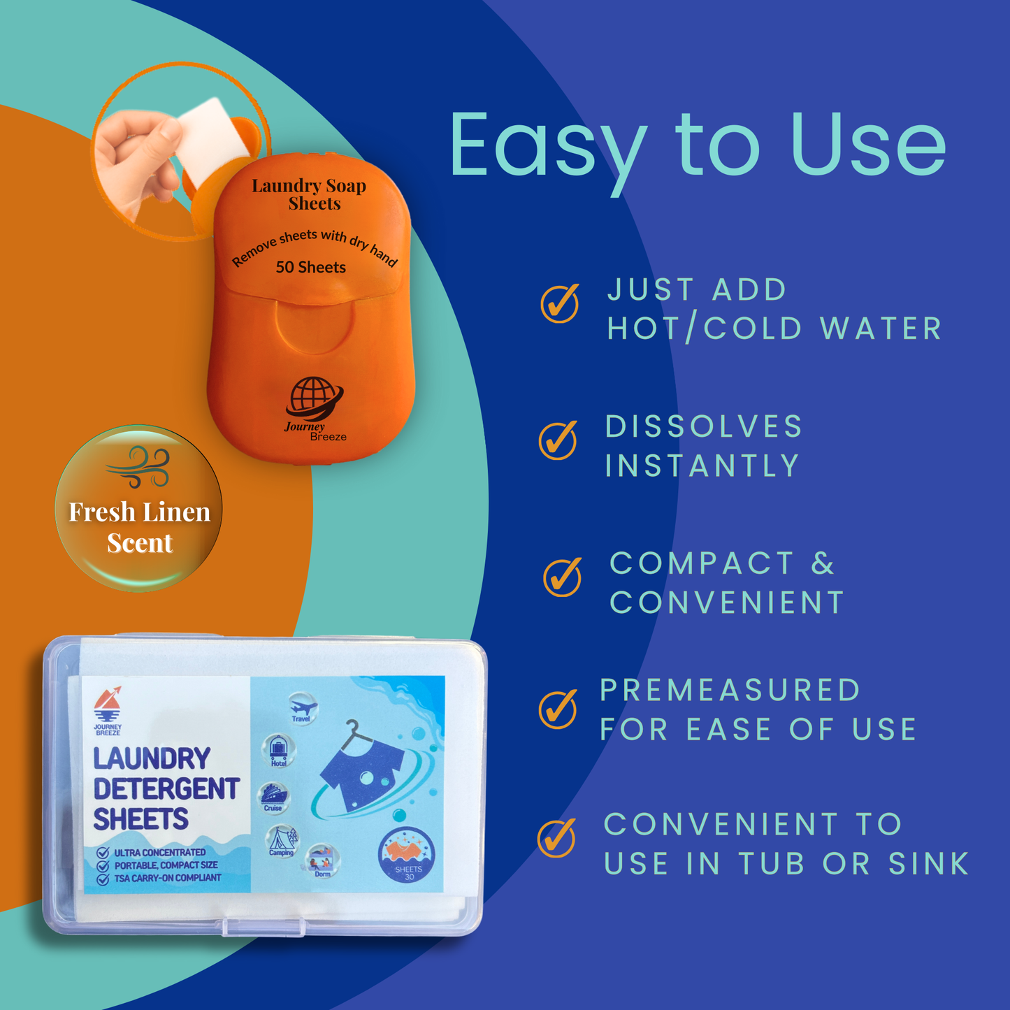 Laundry Soap Sheets 50-count & Laundry Detergent Sheets 30-count