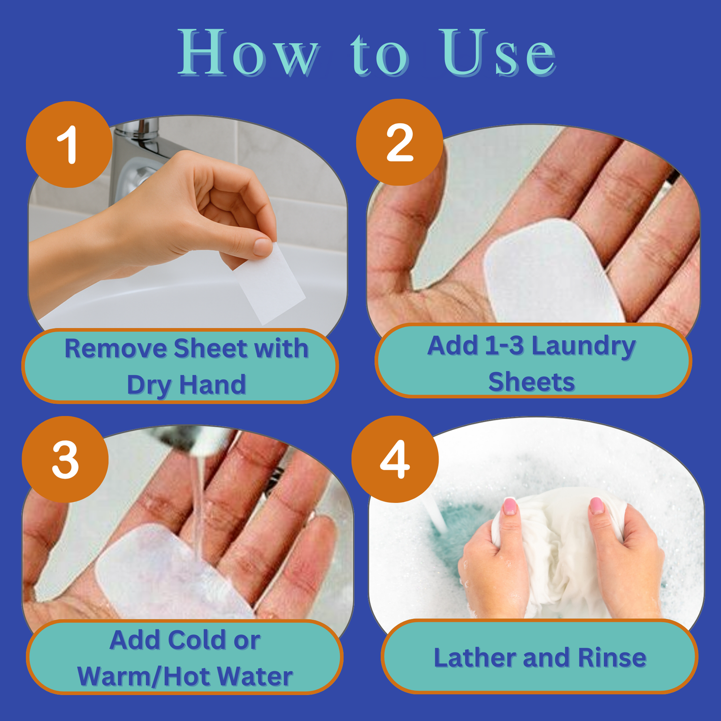 Laundry Soap Sheets 50-count & Laundry Detergent Sheets 30-count