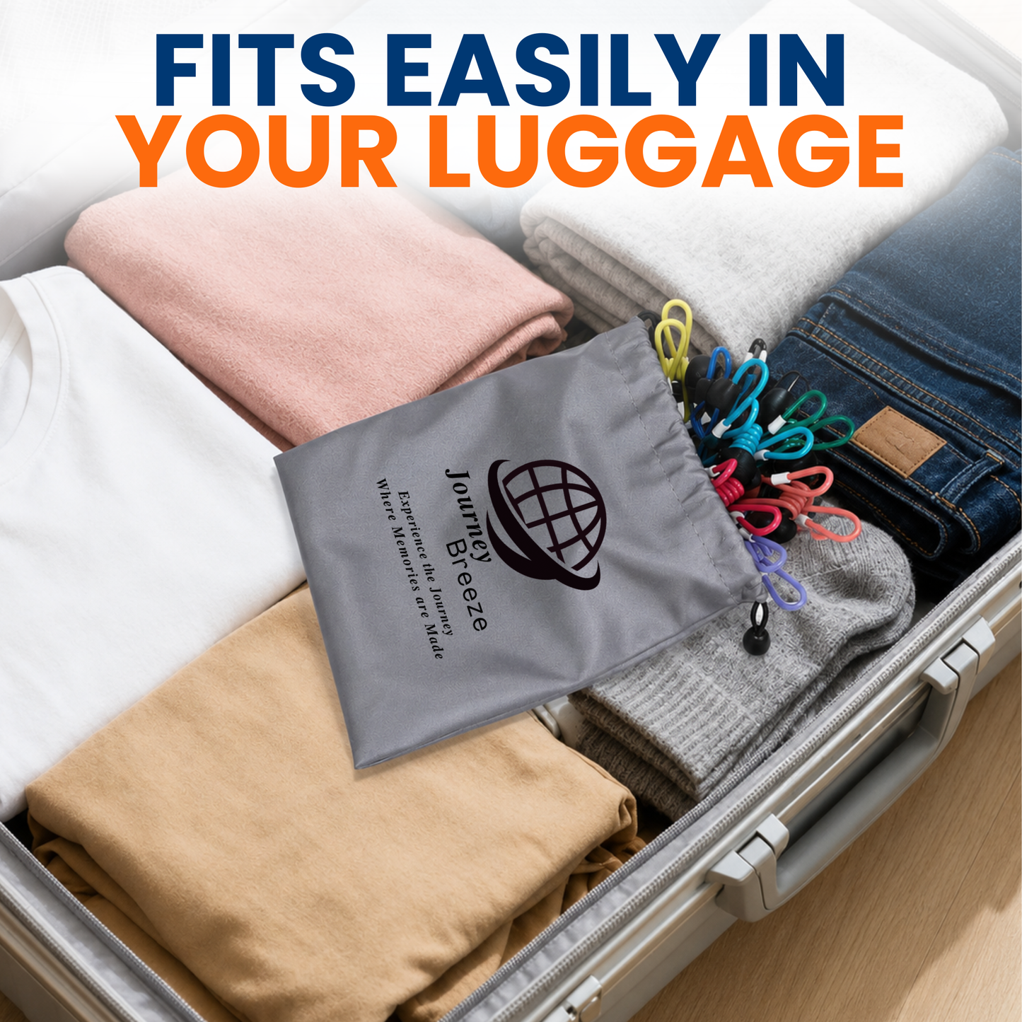 Travel Laundry Kit – Hand Wash Detergent Sheets & Portable Clothesline | Journey Breeze