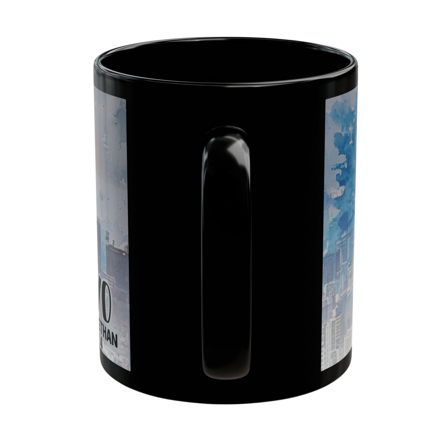Tokyo Travel Mug, Custom Black Mug, Custom Design Black Mug, Custom Text Photo Black Mug 11oz or 15oz