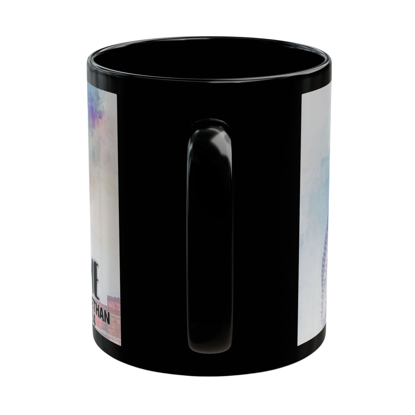 Rome Travel Mug, Custom Black Mug, Custom Design Black Mug, Custom Text Photo Black Mug 11oz or 15oz