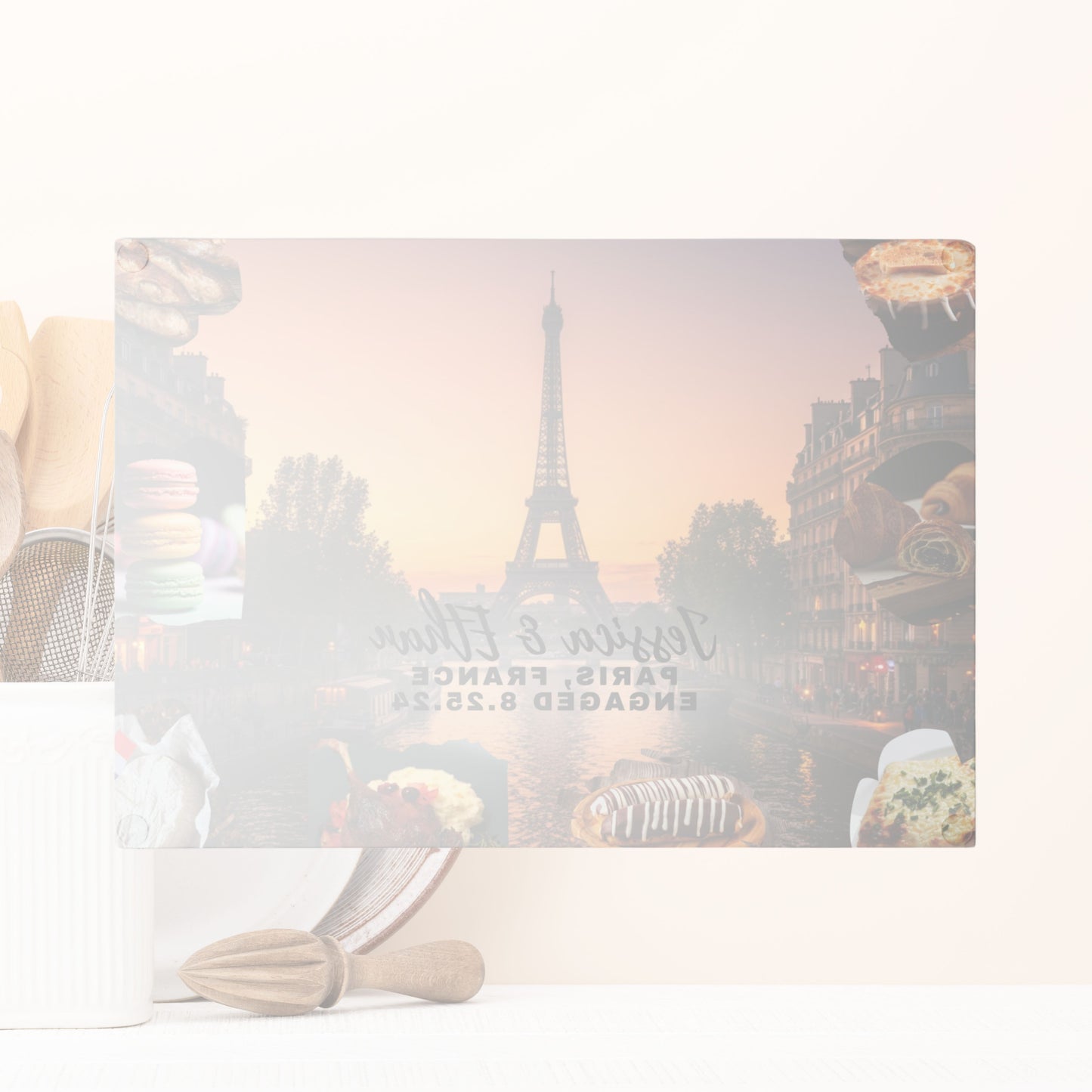 Personalized Paris Cutting Board – French Food & Travel Edition