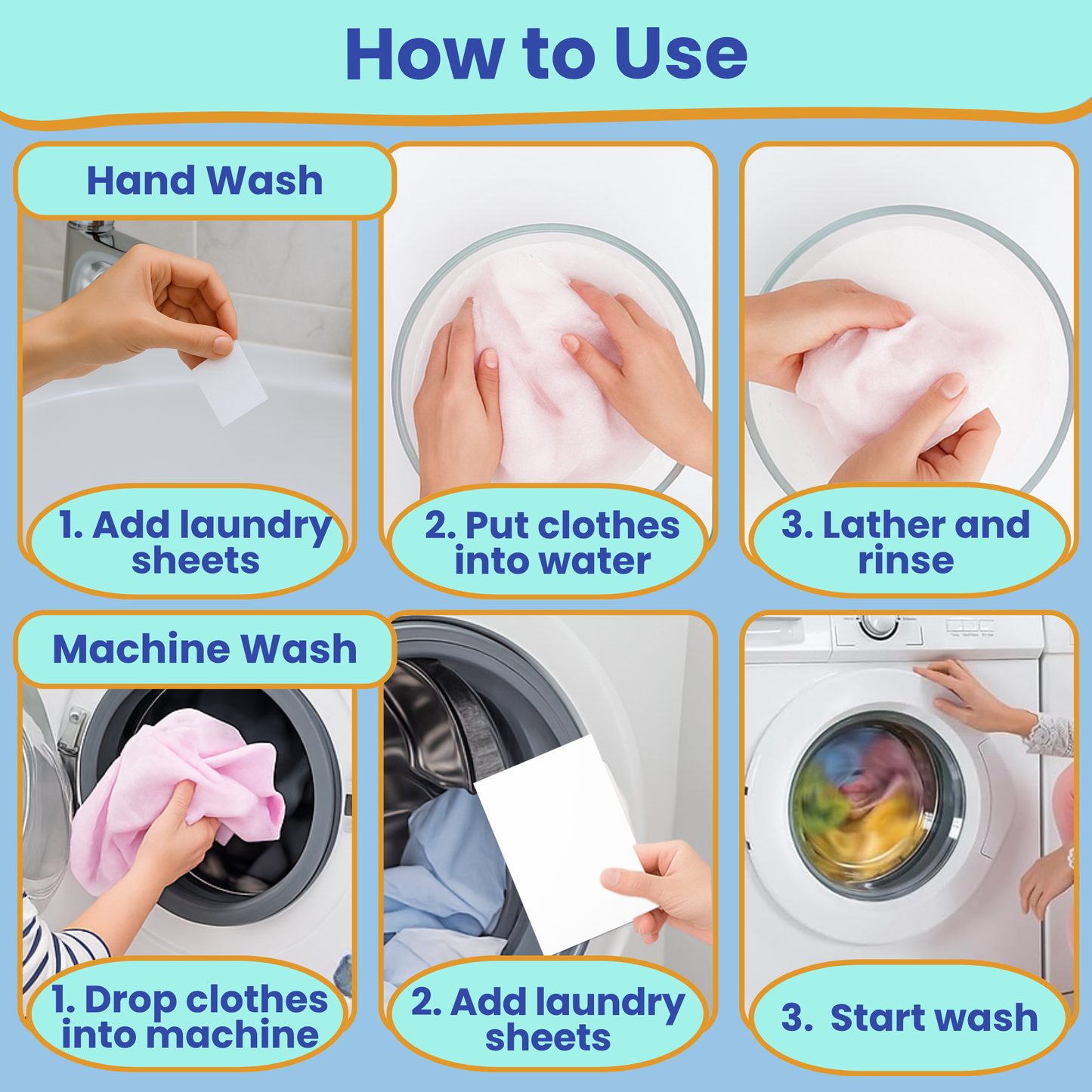 Travel Laundry Kit – Hand & Machine Wash Detergent Sheets, Clothesline, Sink Stopper, Foldable Bag & Storage | Journey Breeze