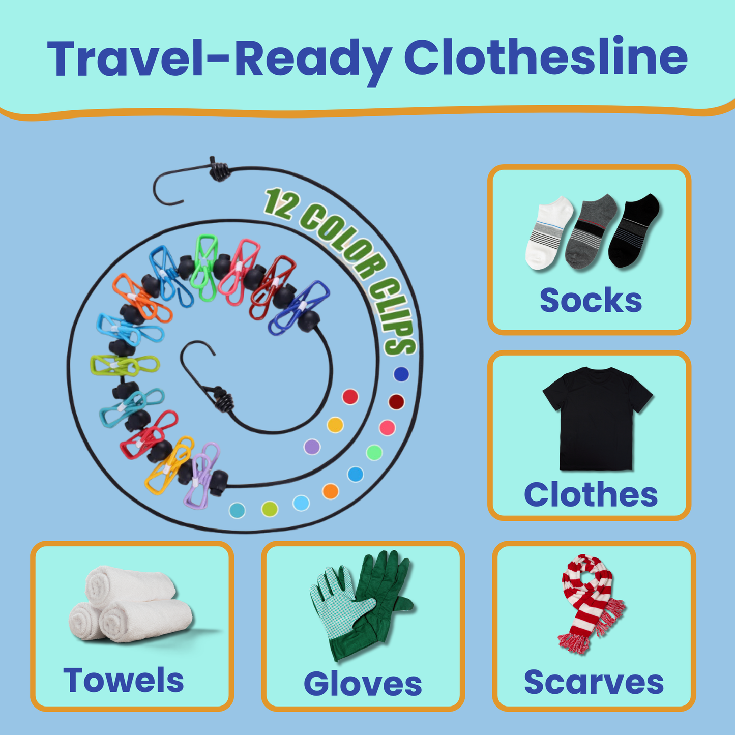 Travel Laundry Detergent Sheets – Hand Wash Only Laundry Kit, Clothesline and Foldable Bag | Journey Breeze