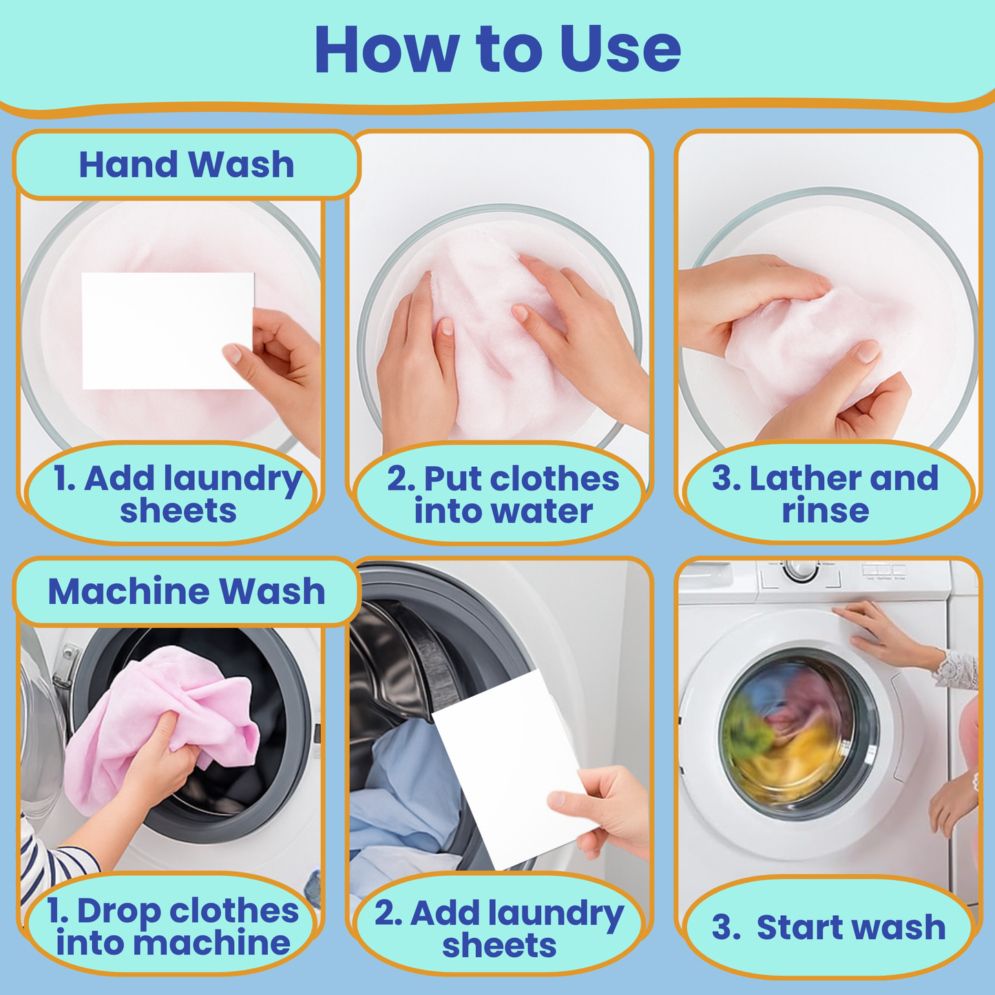 Travel Laundry Kit – Hand and Machine Wash Laundry Detergent Sheets, Clothesline with Clips, Sink Stopper & Storage Bags | Journey Breeze