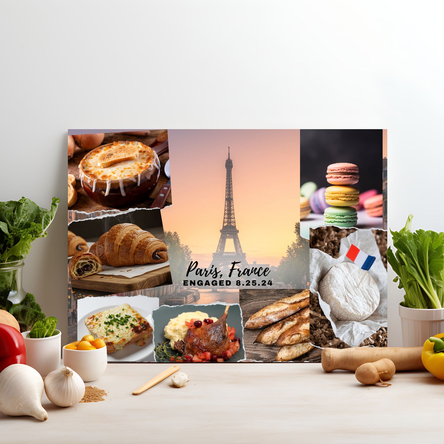 Personalized Paris Cutting Board – French Food & Travel Edition