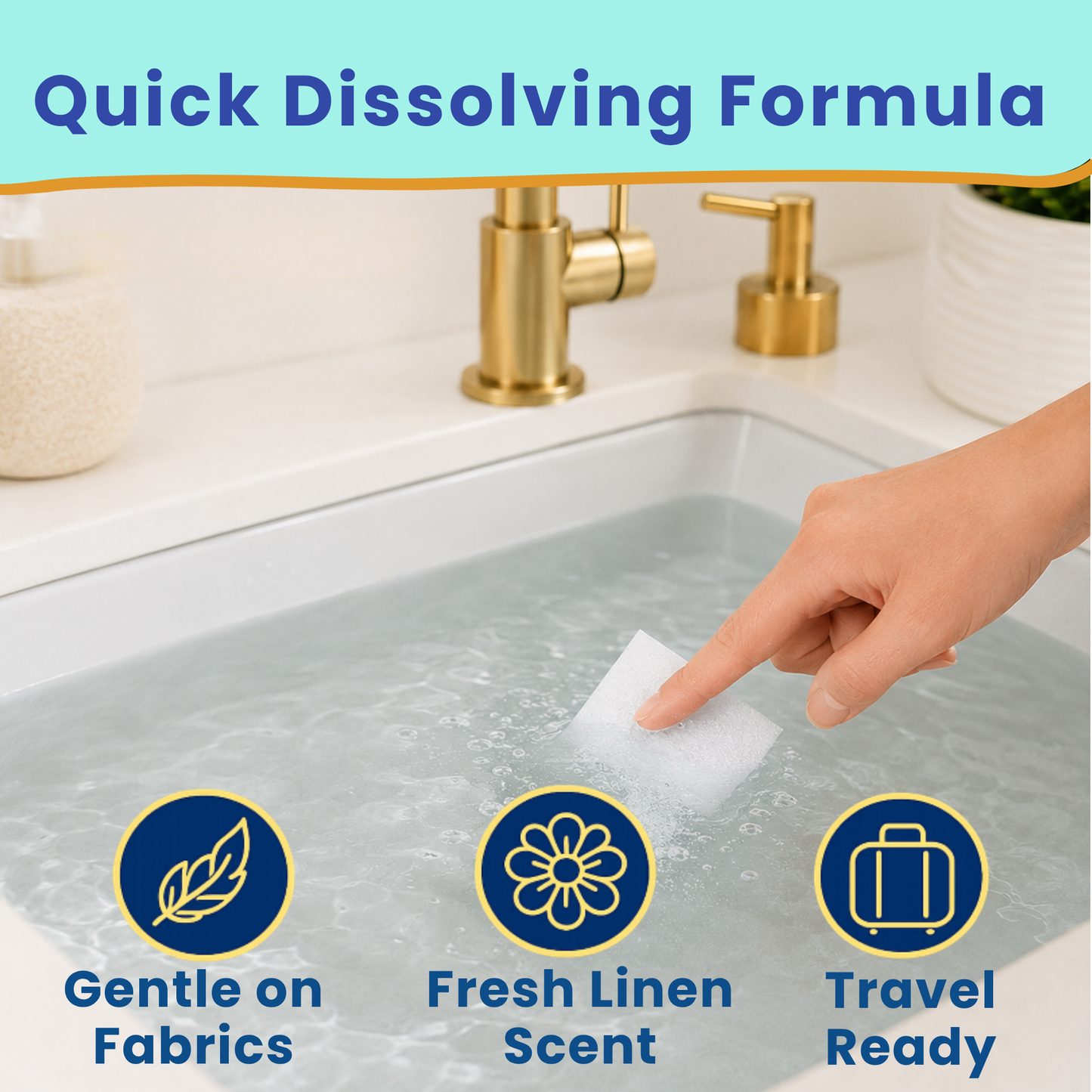 Travel Laundry Kit – Hand & Machine Wash Detergent Sheets, Clothesline, Sink Stopper, Foldable Bag & Storage | Journey Breeze