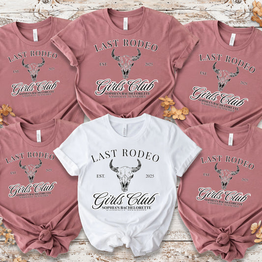 Last Rodeo Bachelorette Shirts, Personalized Girls Trip Shirt, Nashville Bach Party, Custom Location, Cocktail Club, Batch Club Shirt