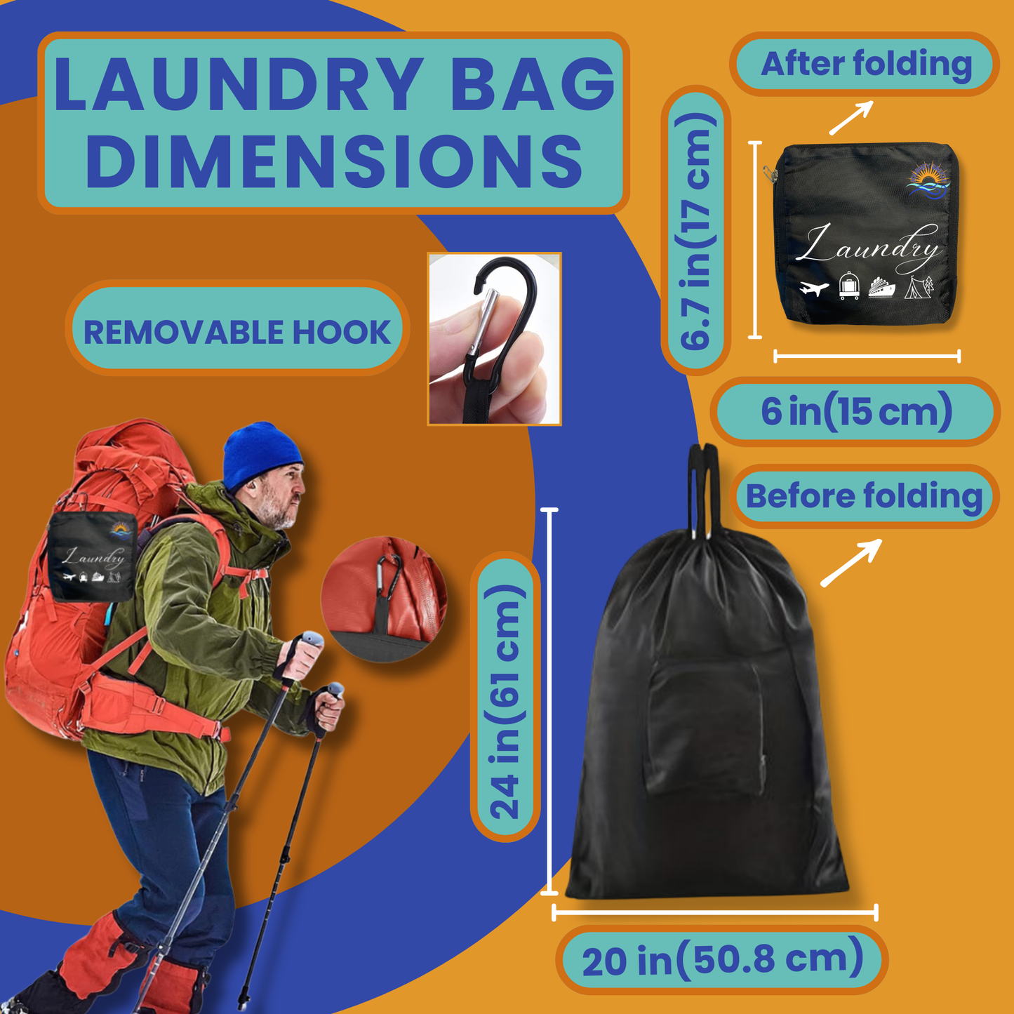 Travel Laundry Detergent Sheets Gift Set – Hand-Wash Detergent Sheets, Clothesline with Beads, Laundry & Storage Bags | Journey Breeze