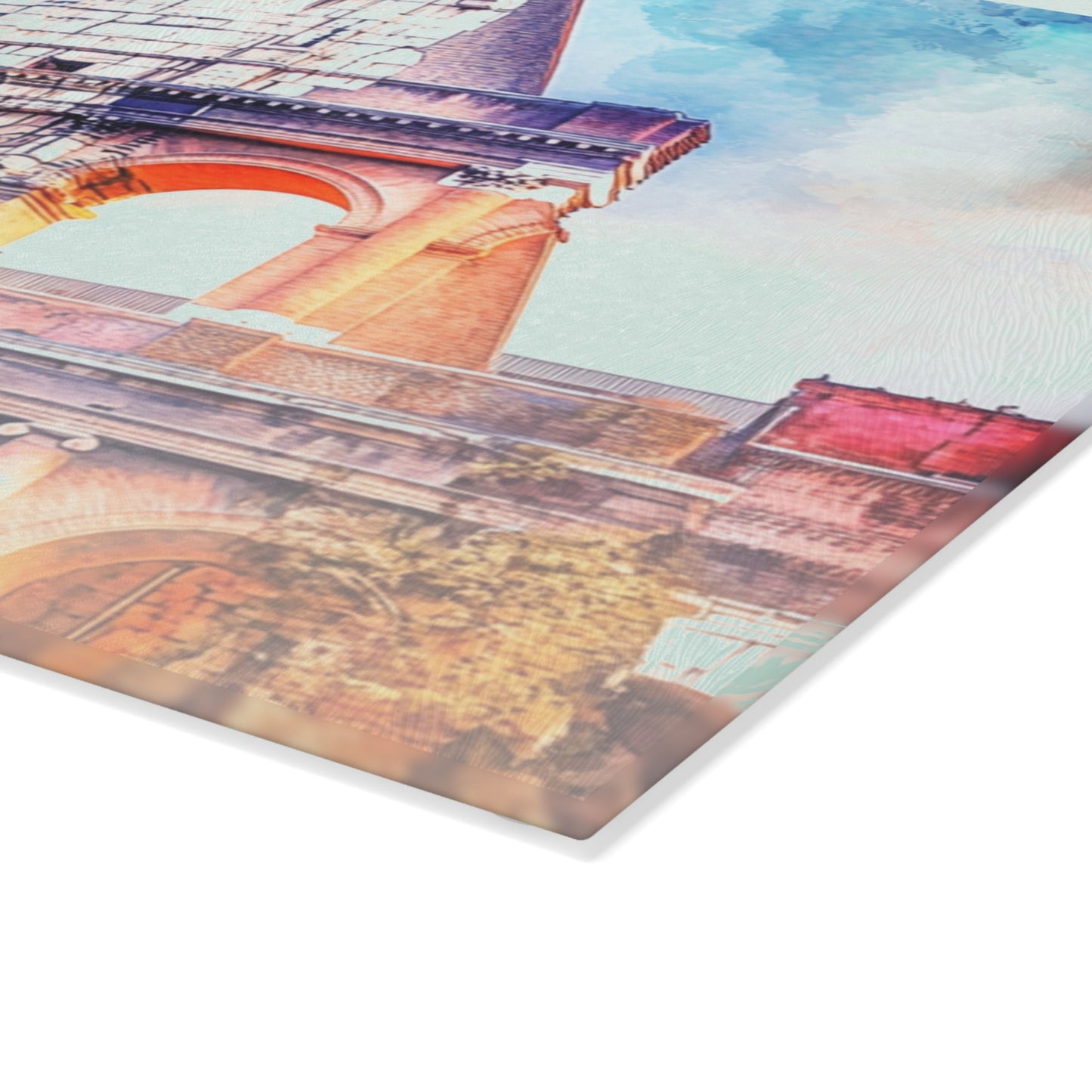Rome Personalized Glass Cutting Board, Tempered Glass Cutting Board, Food Cutting Board, Housewarming Gift, Travel Destination