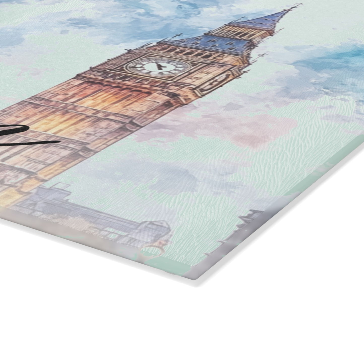 Personalized Glass Cutting Board, London, Tempered Glass Cutting Board, Food Cutting Board, Housewarming Gift, Travel Destination