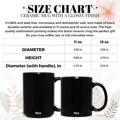 Miami Bachelorette, Custom Black Mug, Custom Design Black Mug, Custom Text Photo Black Mug 11oz or 15oz