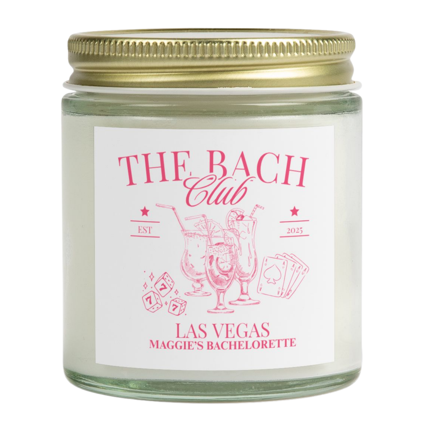 Personalized Las Vegas Bachelorette Candle, Bridesmaid Candle Gift, Vegas Before the Vows, Wedding Candle, Bachelorette Party Gift Bride