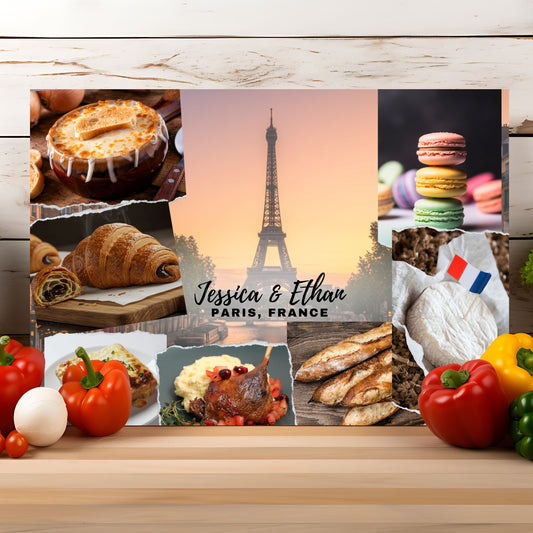 Personalized Paris Cutting Board – French Food & Travel Edition
