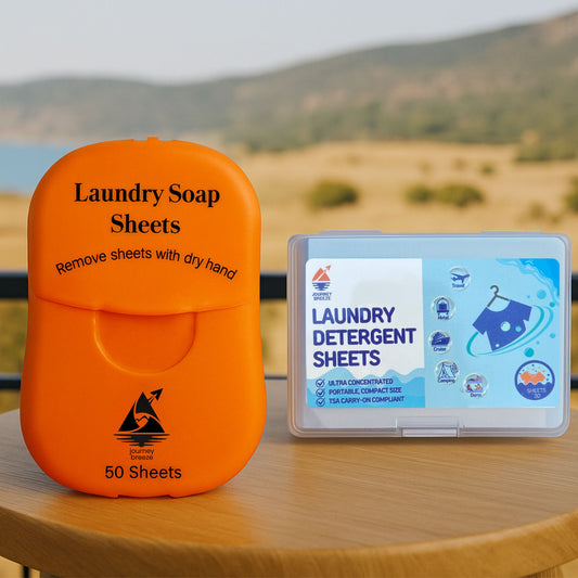 Travel Laundry Detergent Sheets - 2 Sizes for Sink Wash or Machine Wash