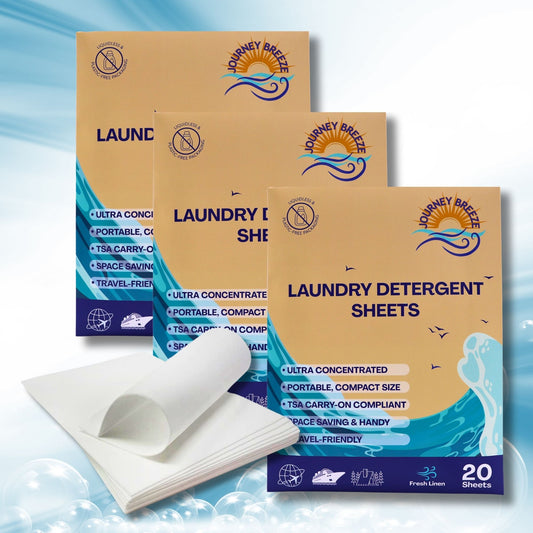 Travel Laundry Detergent Sheet Pack includes Laundry Sheets (3 packs)