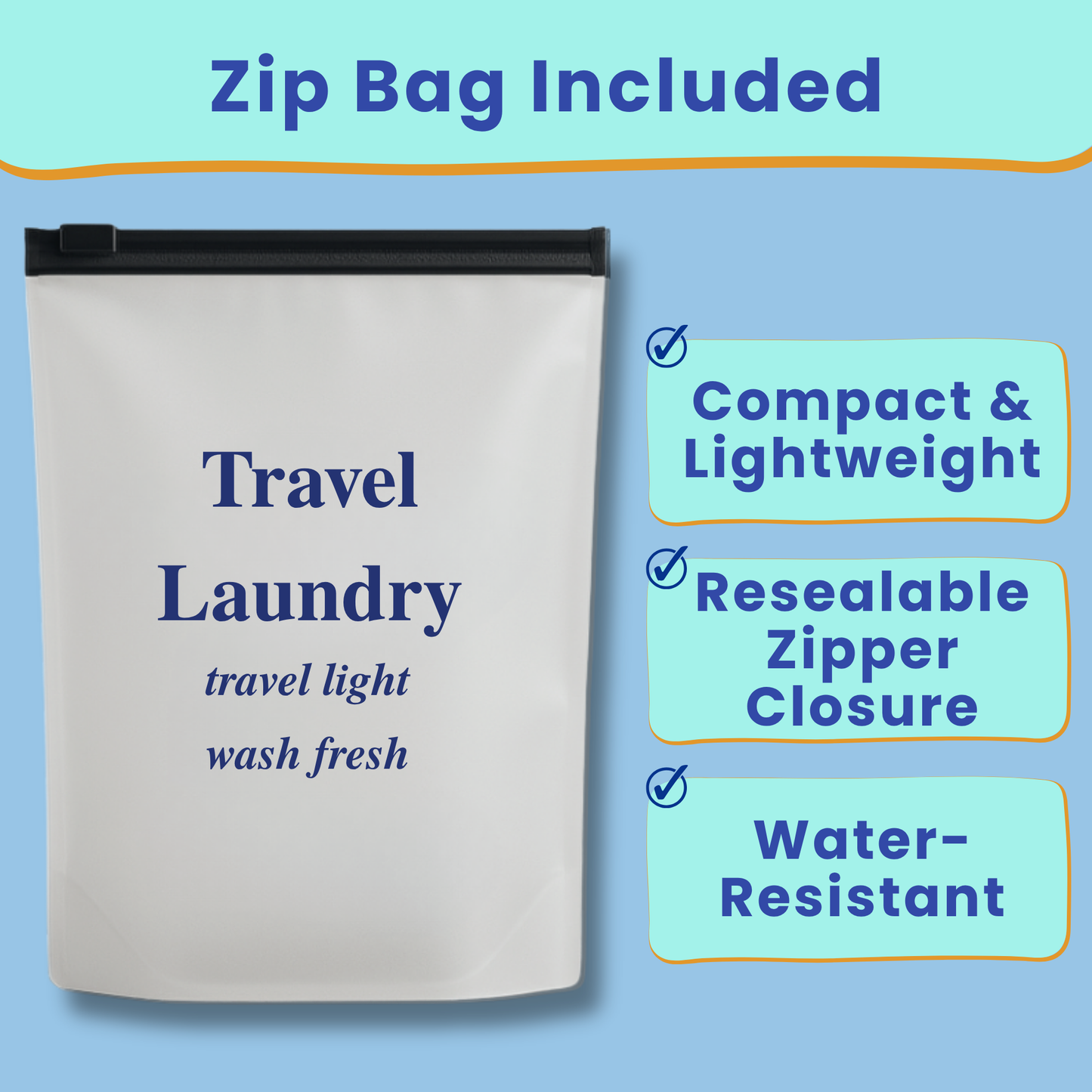 Travel Laundry Detergent Sheets for Sink Washing – TSA-Friendly | Journey Breeze