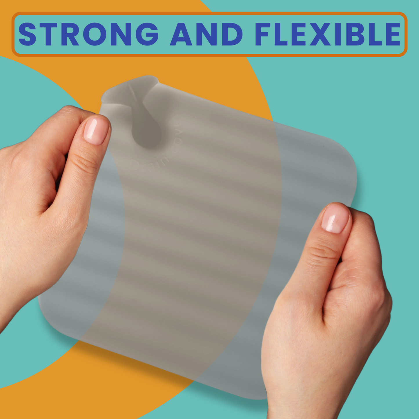 Soft PVC travel sink stopper bends easily without tearing, durable for repeated hand-washing use.